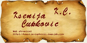 Ksenija Čupković vizit kartica